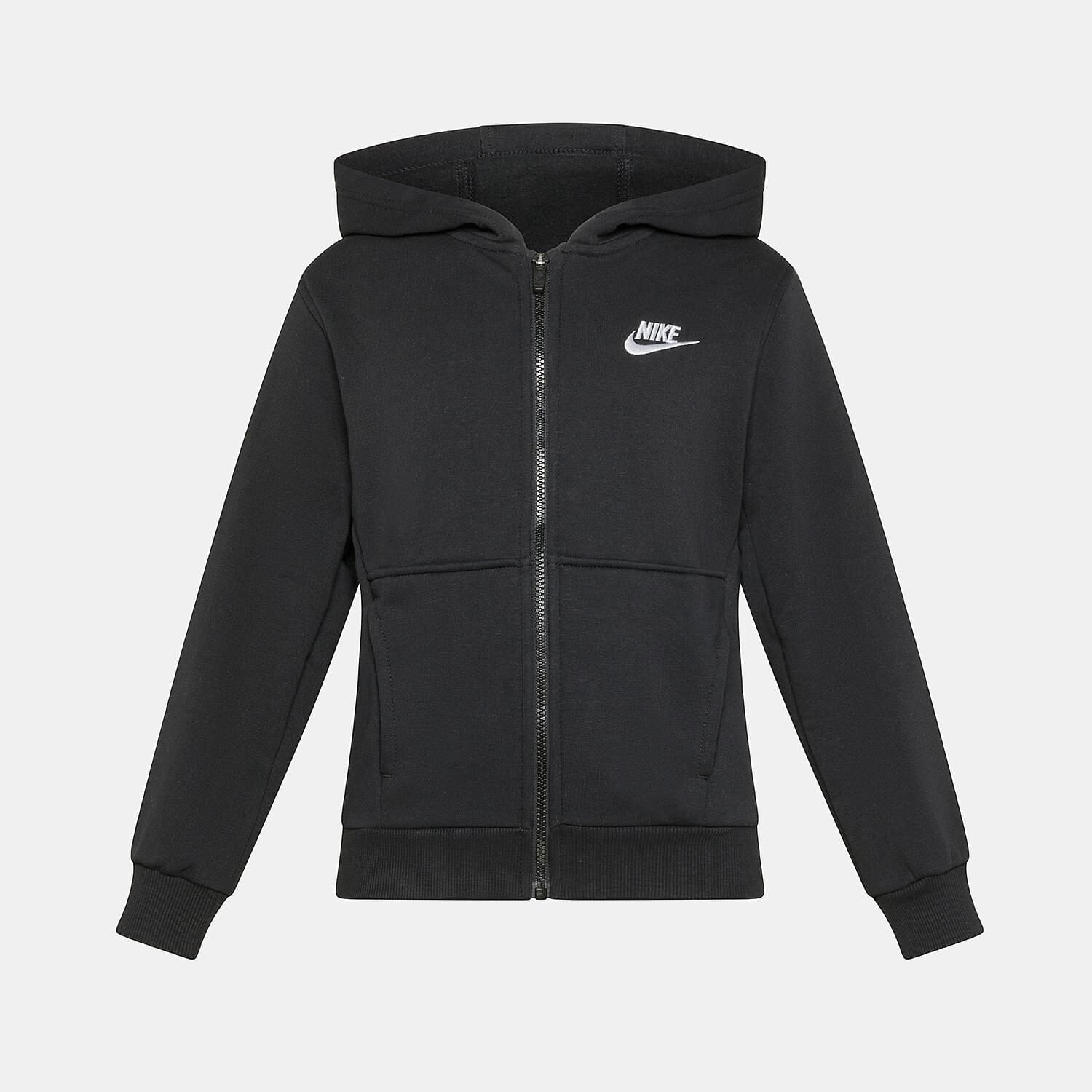 Felpa con zip Nike Sportswear Club Fleece ragazzi nera AW LAB