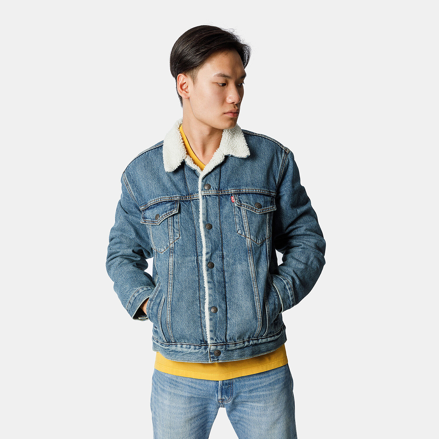 Levi's type 3 sherpa trucker giacca uomo top