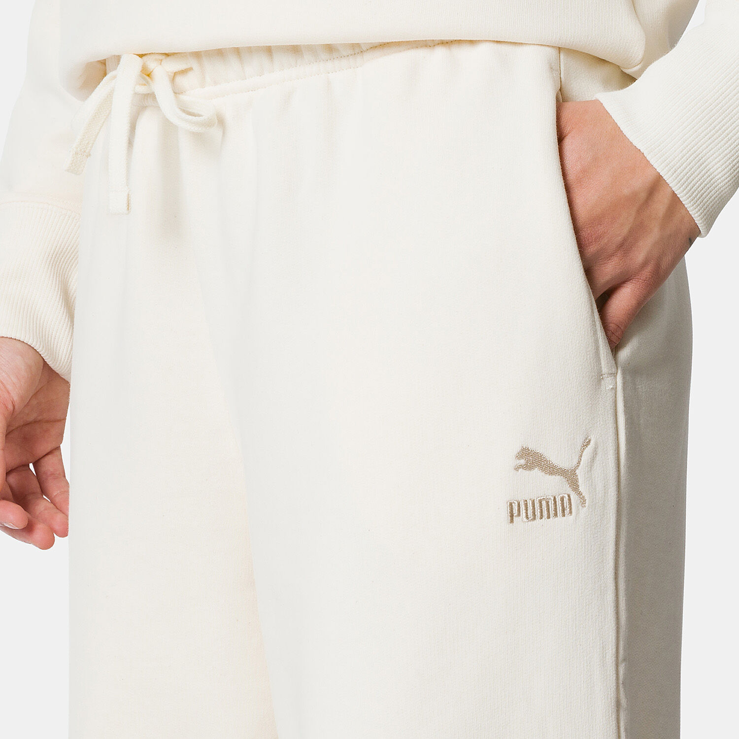 Pantaloni Puma Better Classics beige AW LAB
