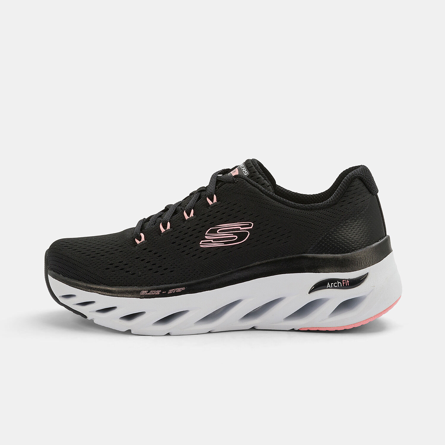 Skechers nere e sale rosa
