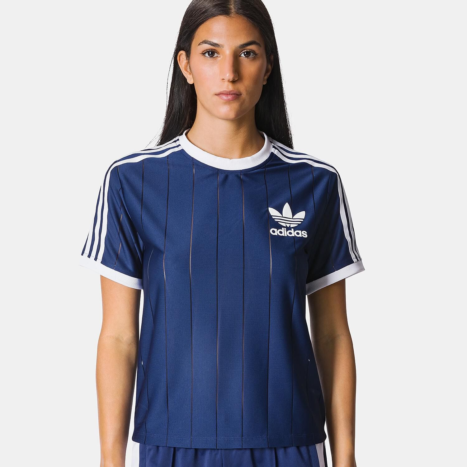 Adidas pinstripe t shirt new arrivals
