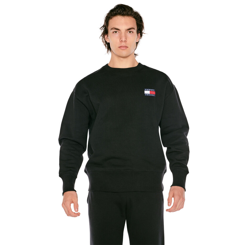 FELPA TOMMY HILFIGER TJM BADGE nera AW LAB