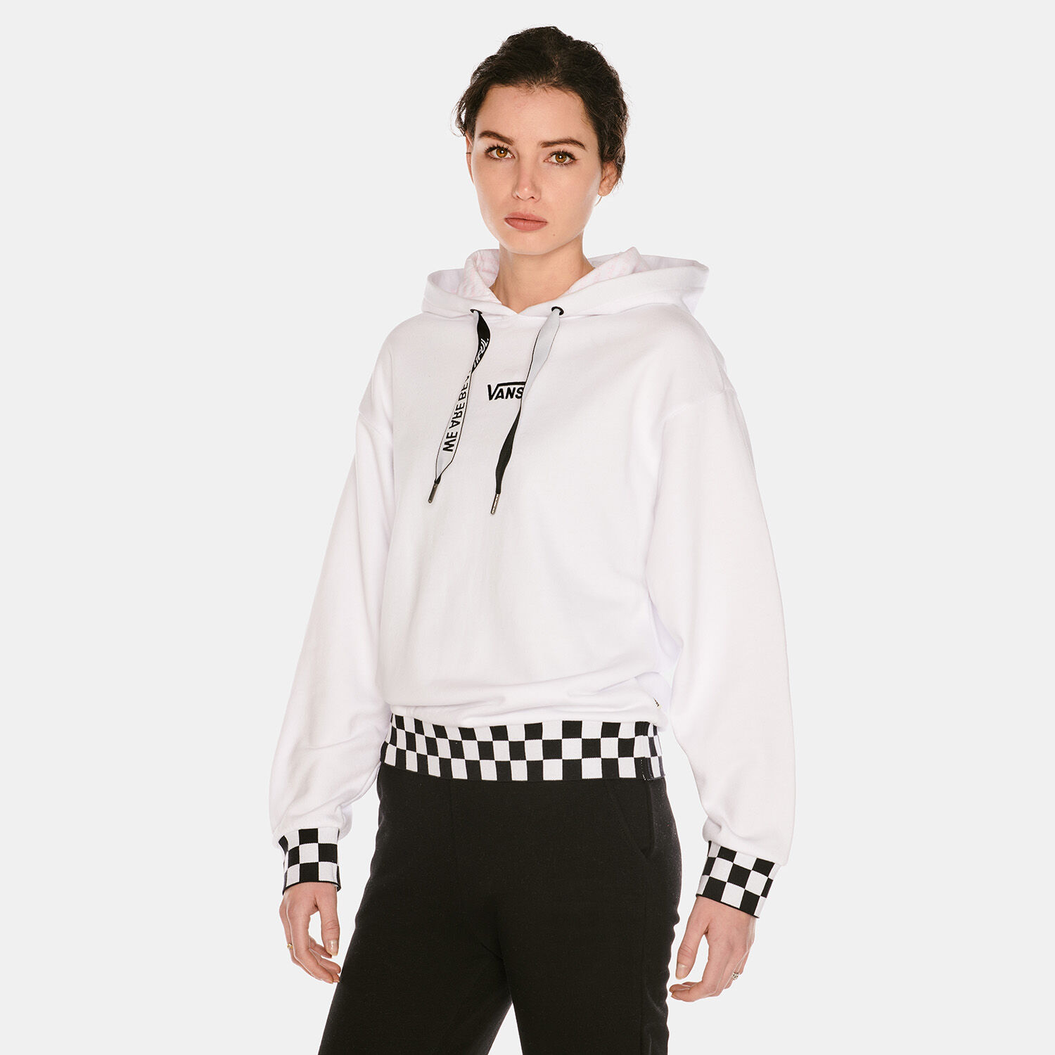 Felpa vans bianca e nera cheap