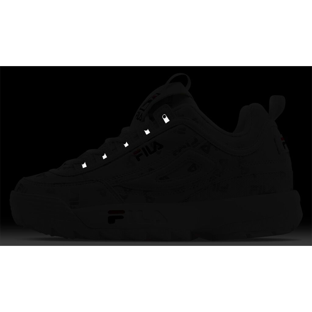 Fila Disruptor bianche con logo AW LAB
