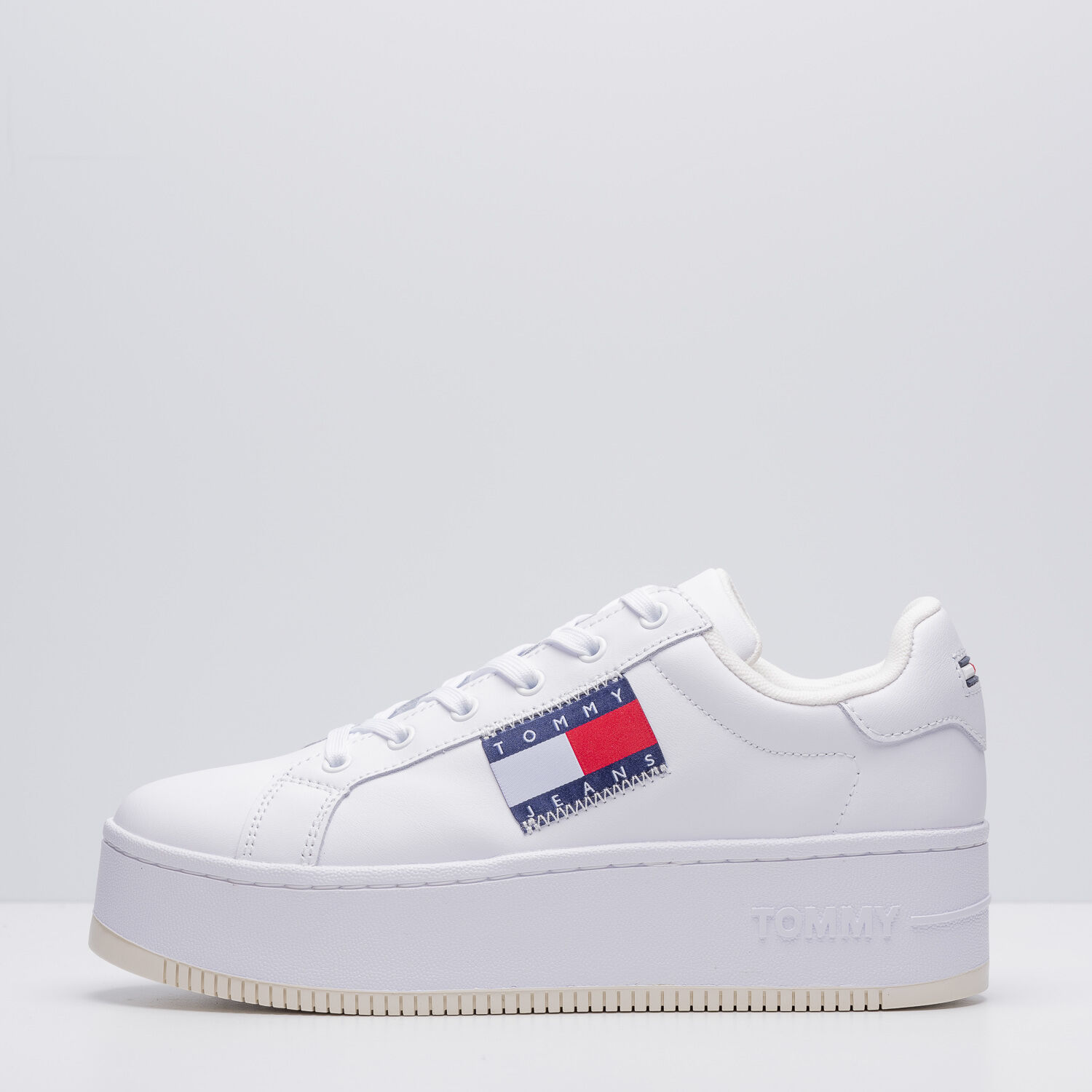 TOMMY HILFIGHER FLATFORM FLAG BIANCO BLU ROSSO DONNA AW LAB