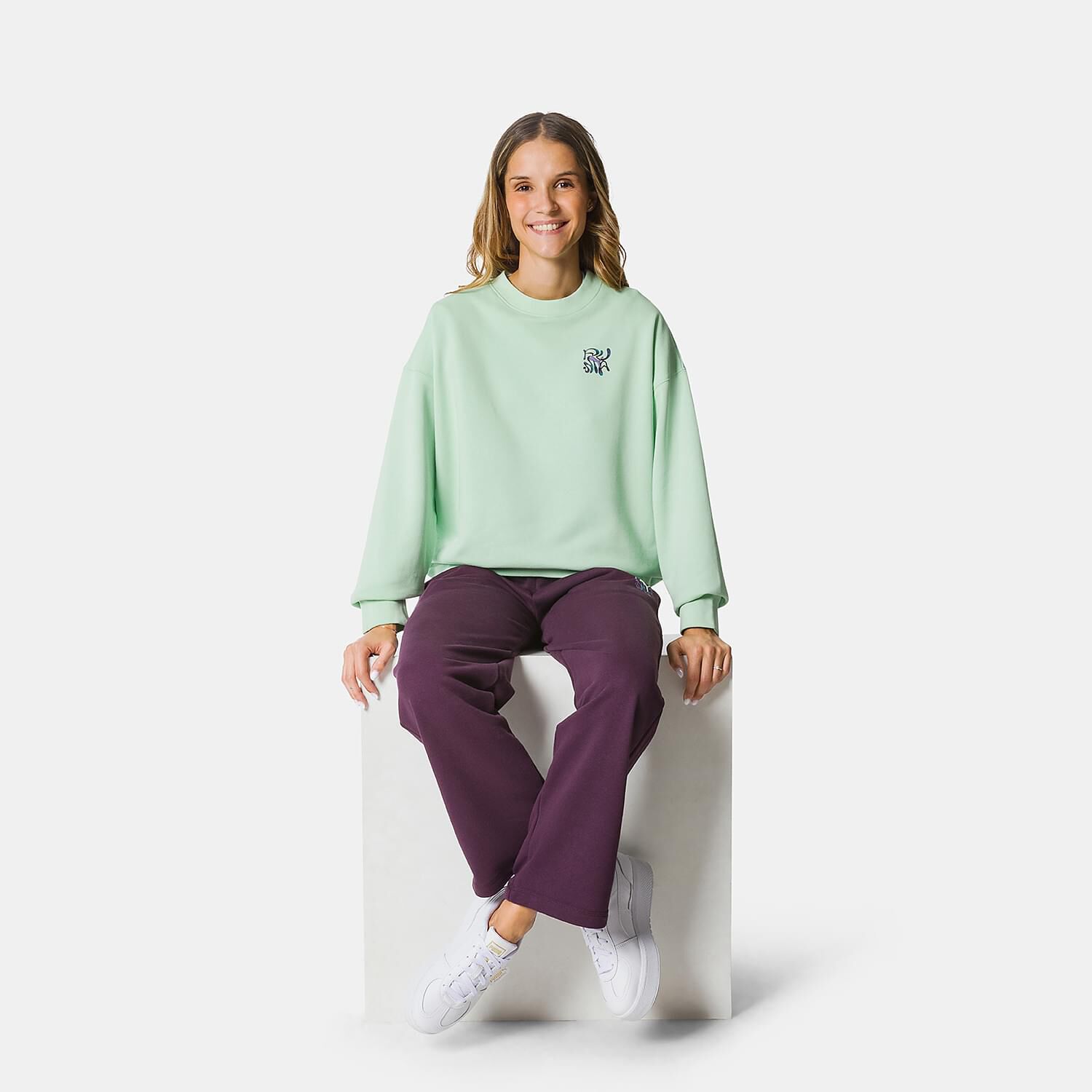 Felpa puma verde acqua 2025