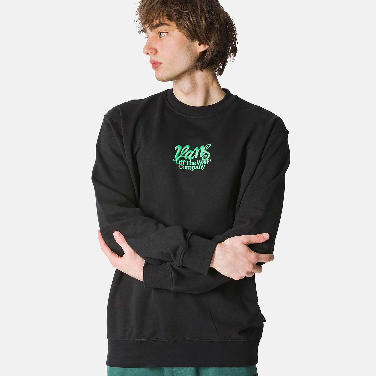 Felpa Vans Spray Type nera e verde AW LAB