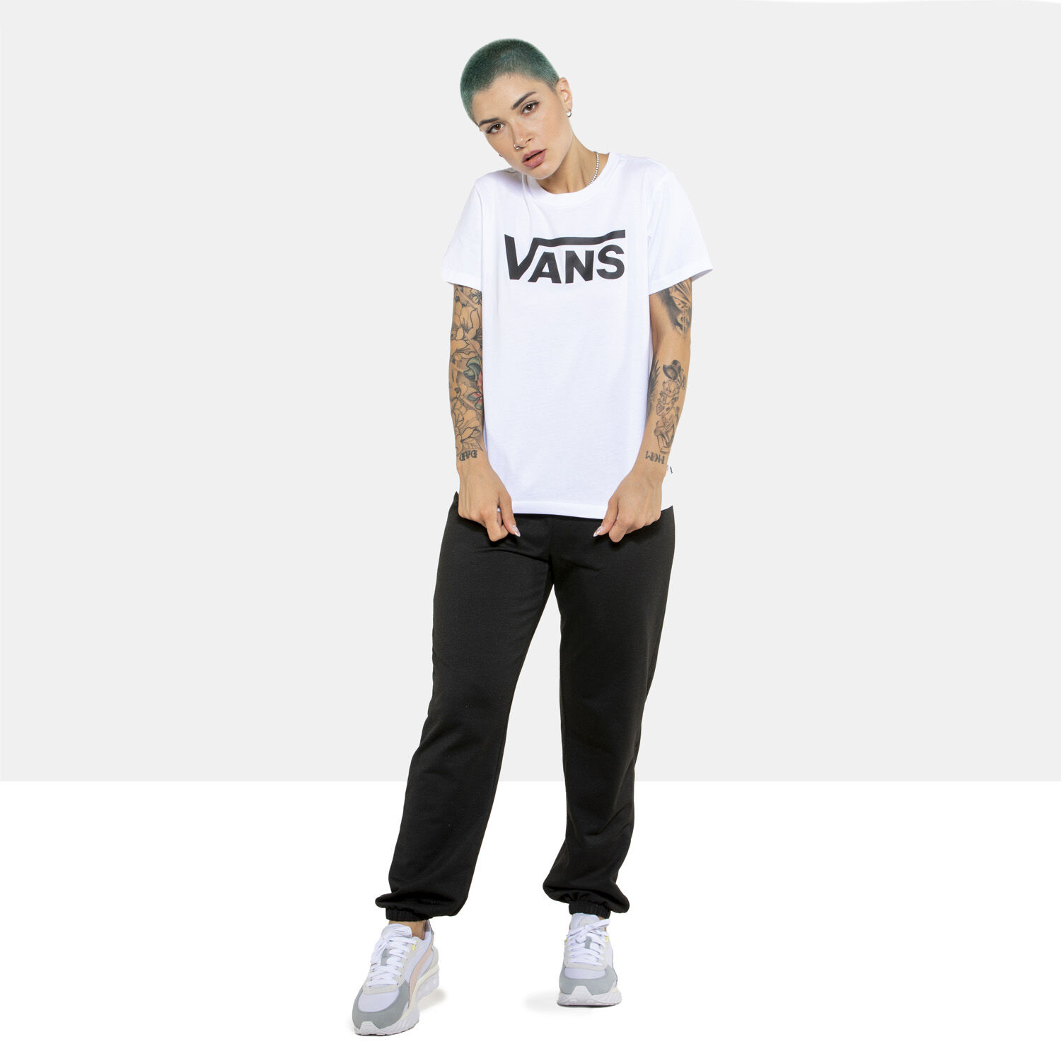 Maglia vans clearance bianca e nera