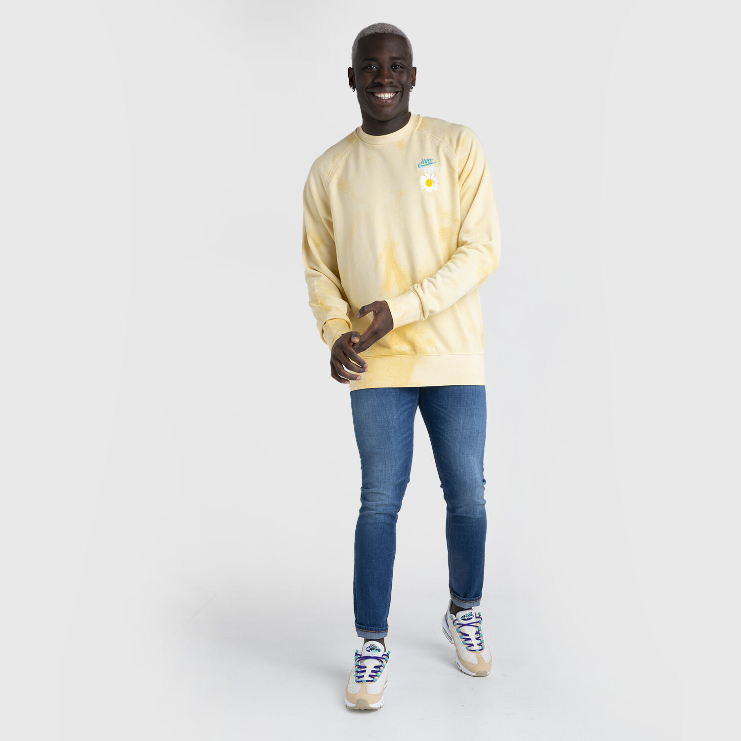 Nike felpa giallo deals