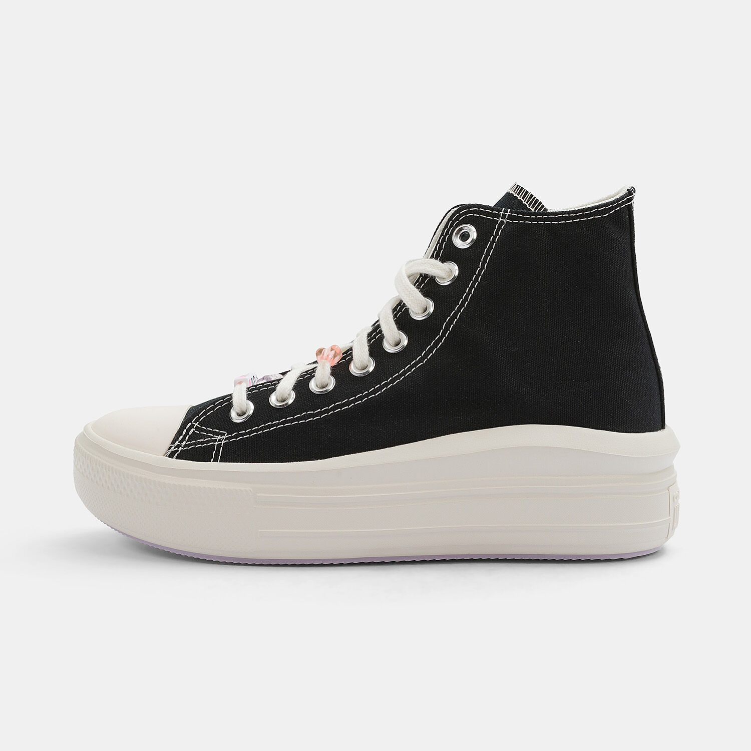 Converse Chuck Taylor All Star Move Platform DIY Beads nere e bianche AW LAB