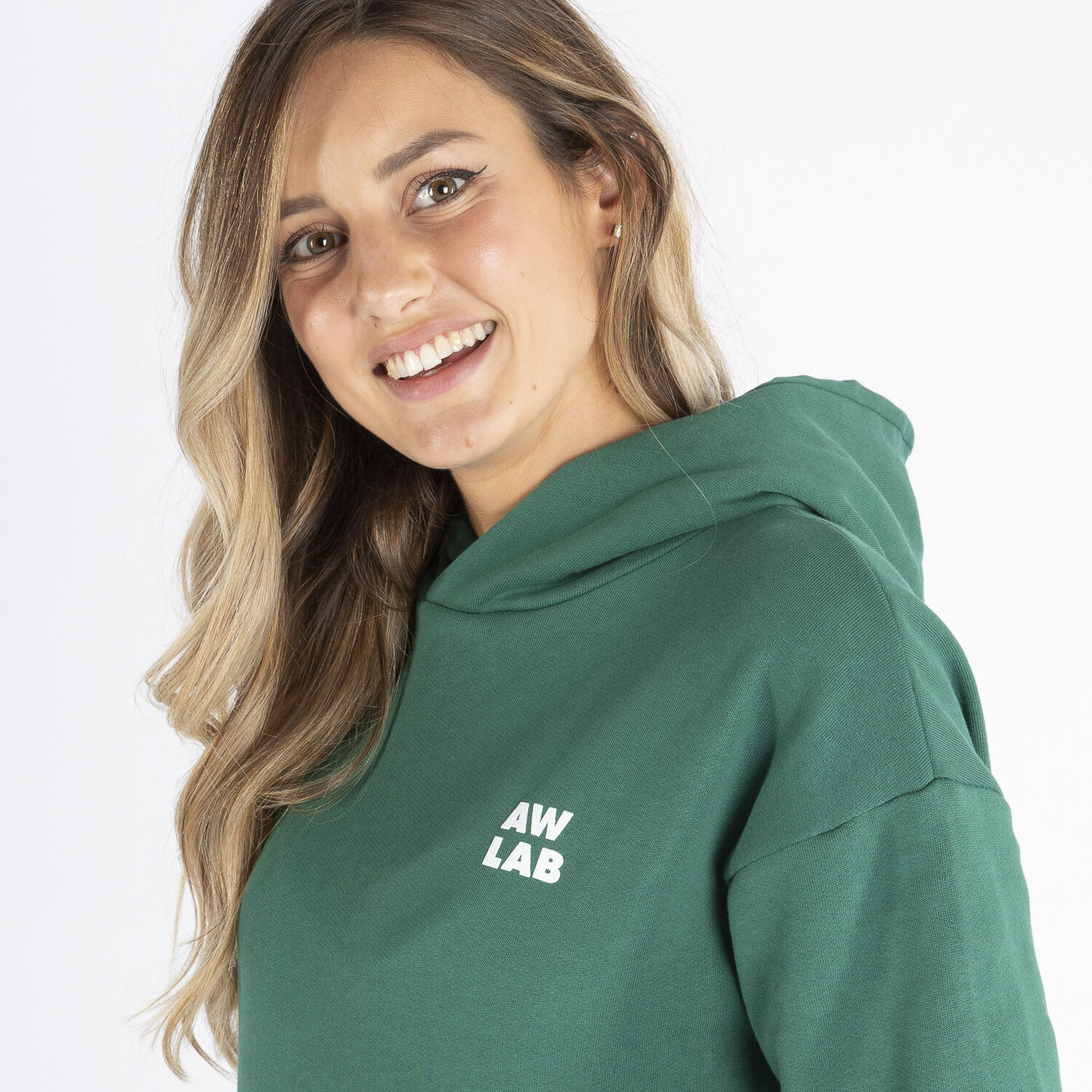 Felpa AW LAB Small Logo Hoodie verde unisex AW LAB