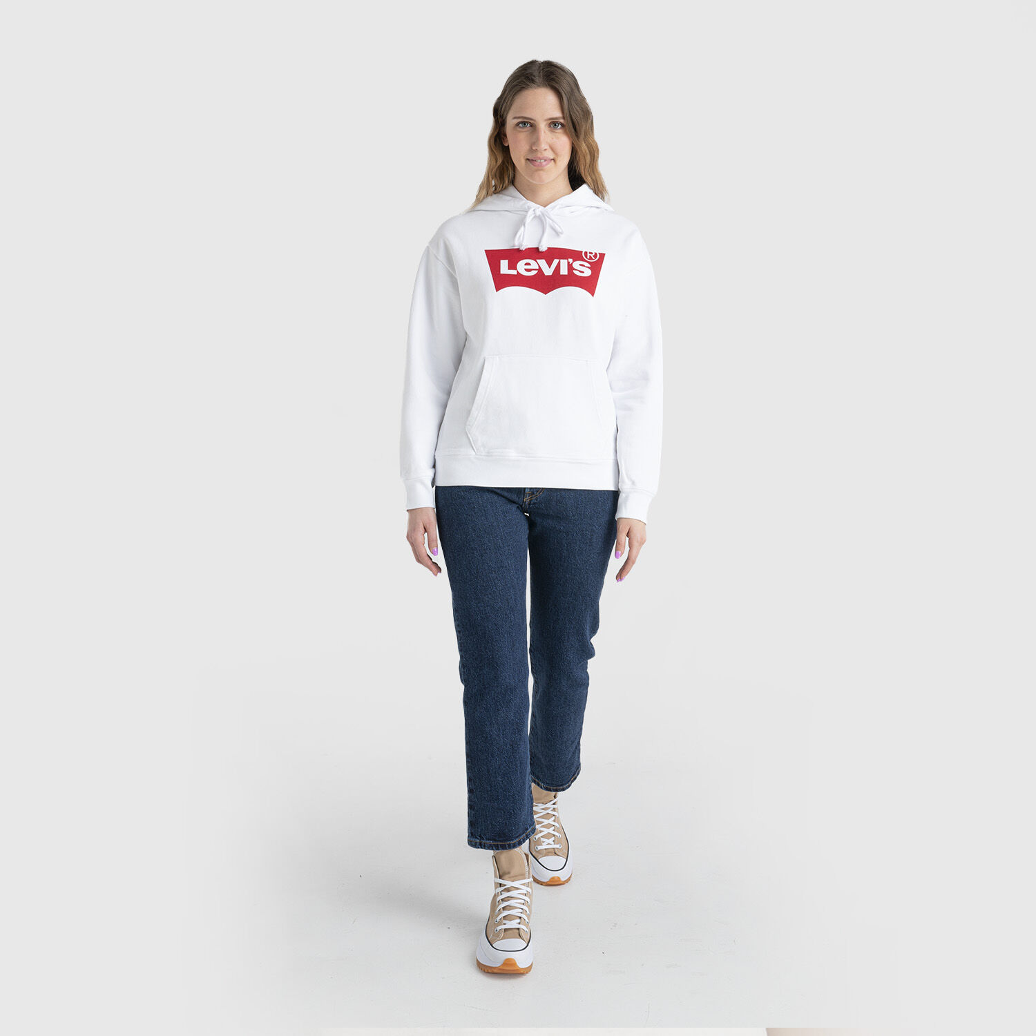 Felpa levi's clearance bianca ragazza