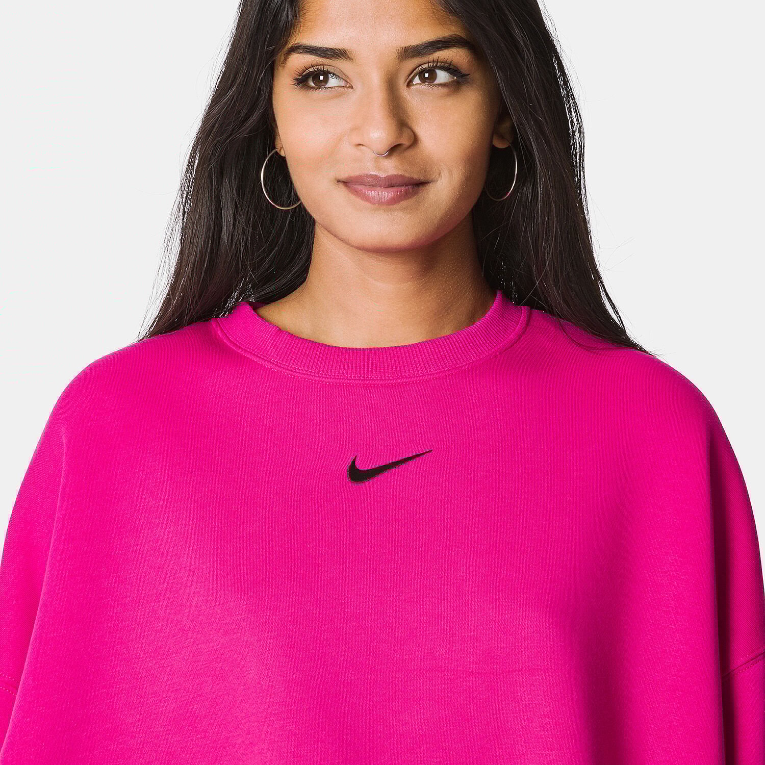Felpa nike nera e fucsia best sale