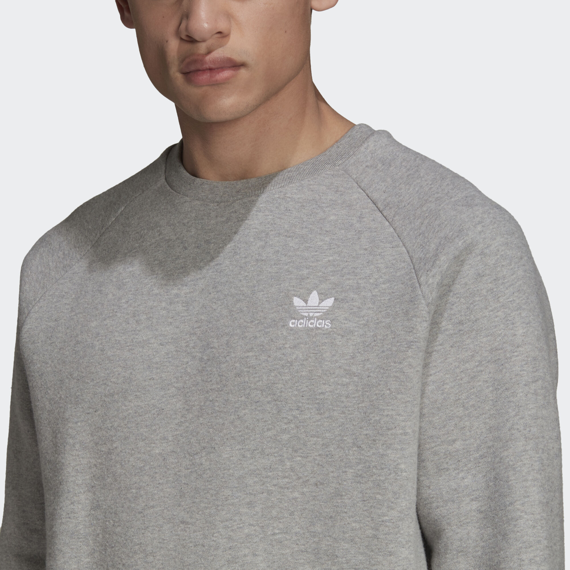Felpa adidas Adicolor Essentials Trefoil Crewneck grigia AW LAB