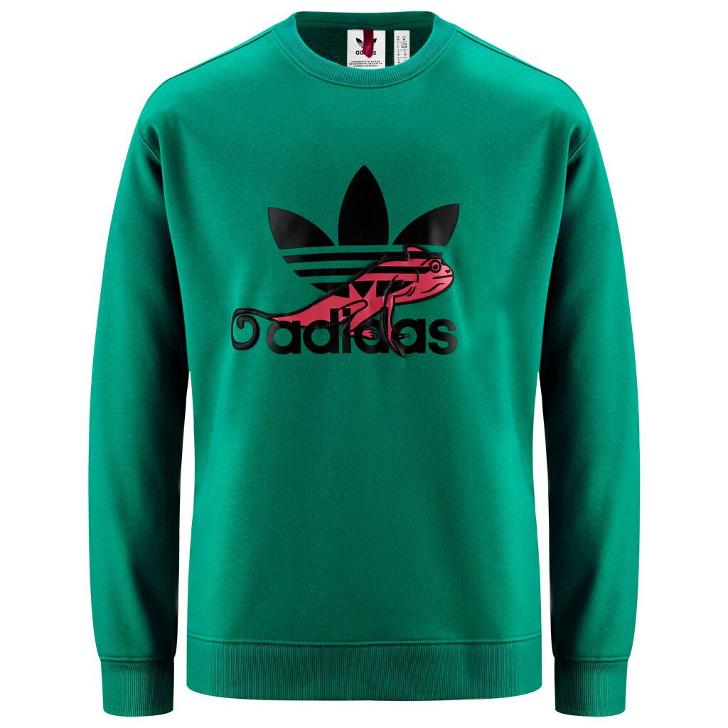 FELPA ADIDAS CON LOGO verde AW LAB