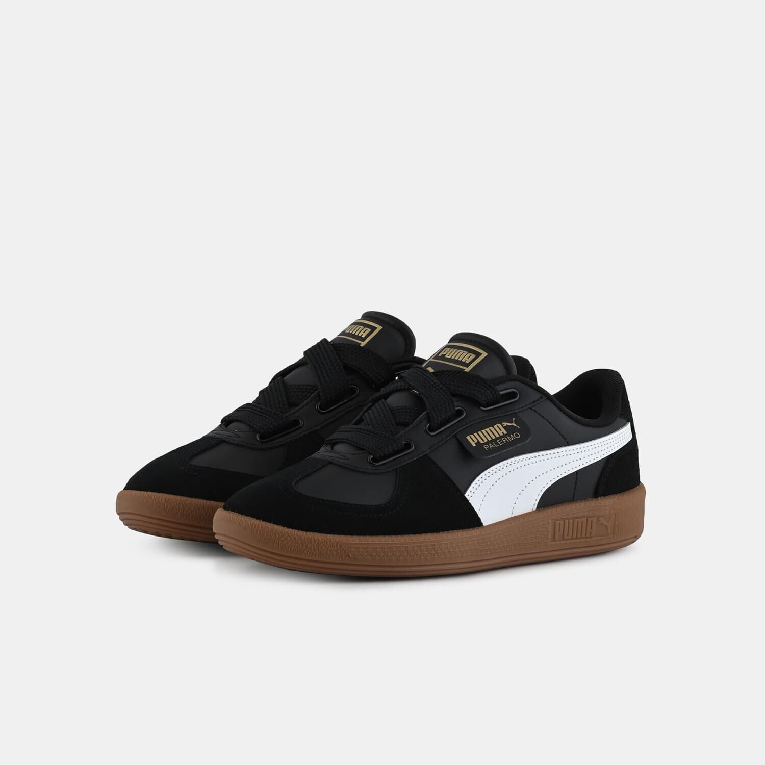 Puma Palermo Wide Lace Suede nere e bianche AW LAB