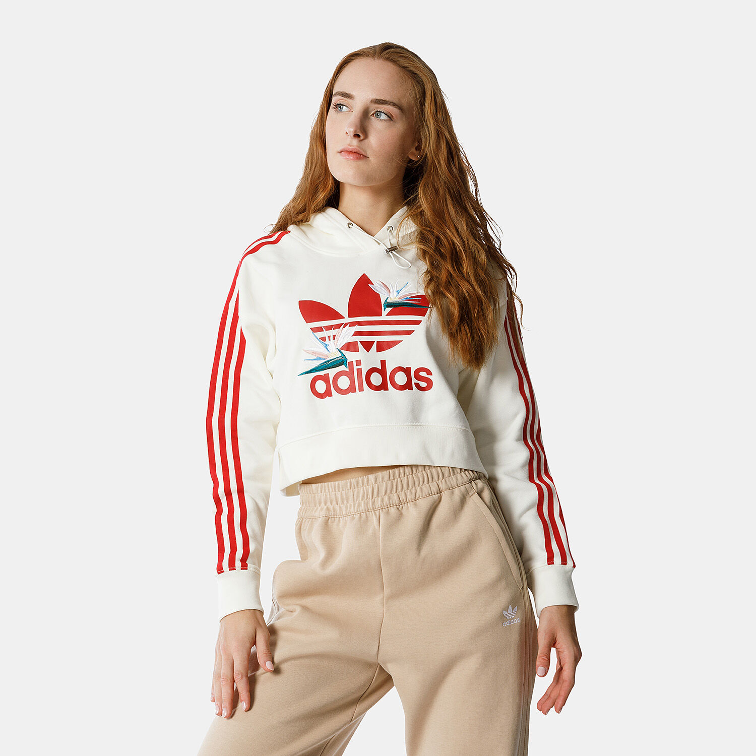 Felpa adidas bianca e rossa sale