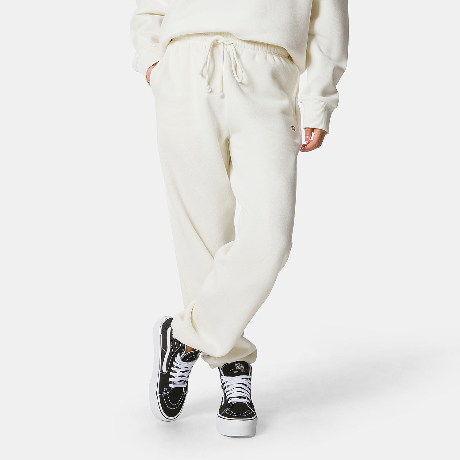 Pantaloni tuta vans store bianchi