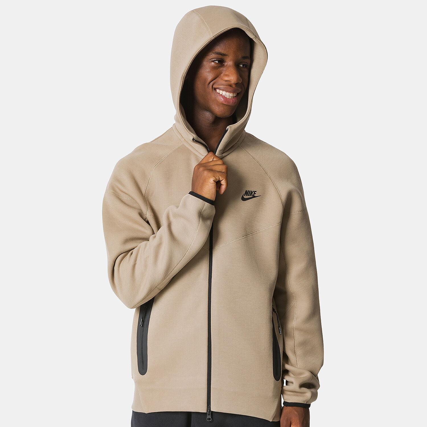 Felpa nike beige senza cappuccio sale
