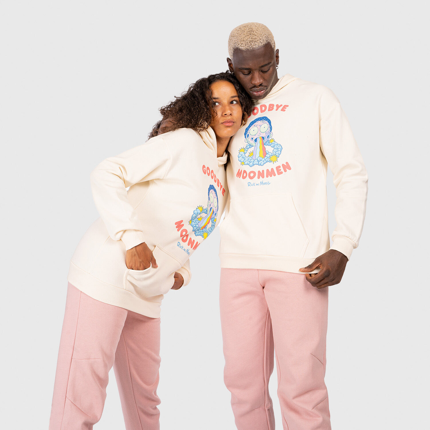 Felpa rick e morty bianca online