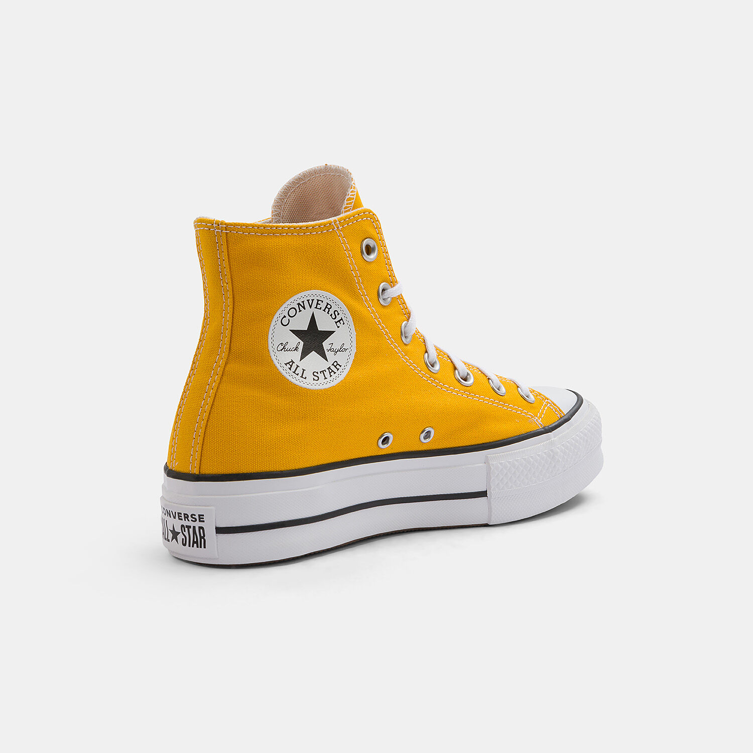 Converse Chuck Taylor All Star Platform gialle e bianche AW LAB