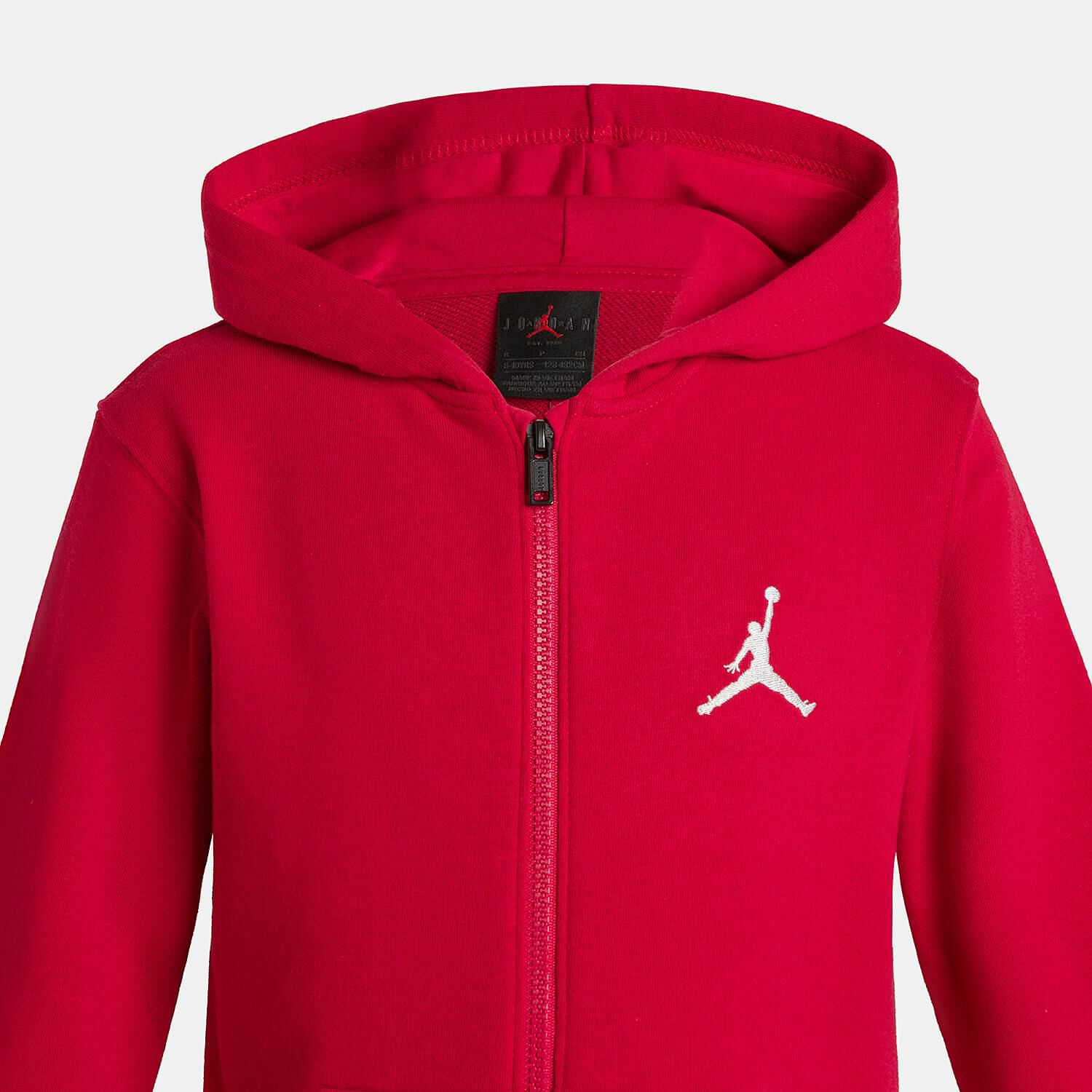Felpa con zip Jordan MJ Essentials ragazzo rossa AW LAB