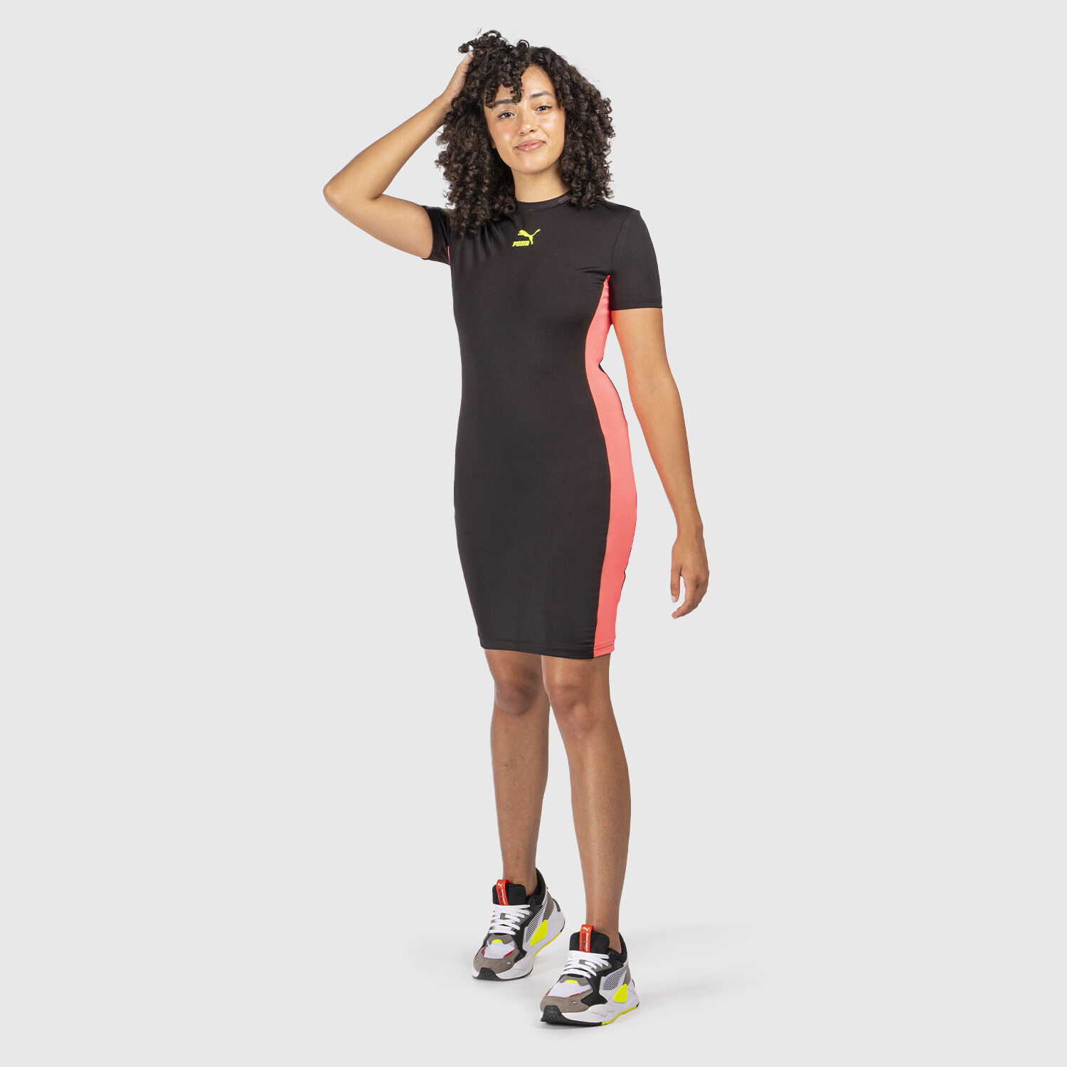 Vestito Puma Summer Squeeze nero rosa e giallo AW LAB