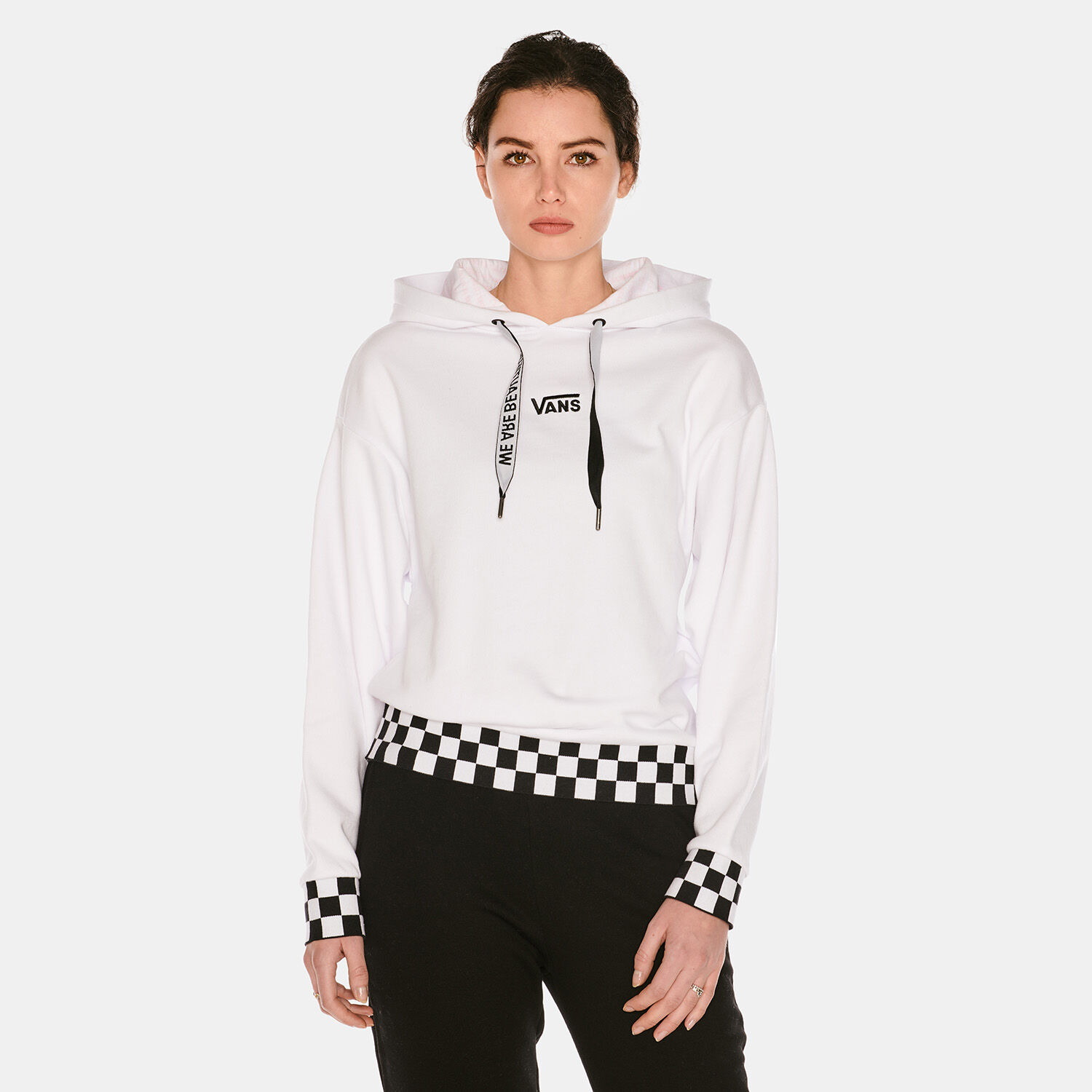 Felpa vans bianca e nera cheap