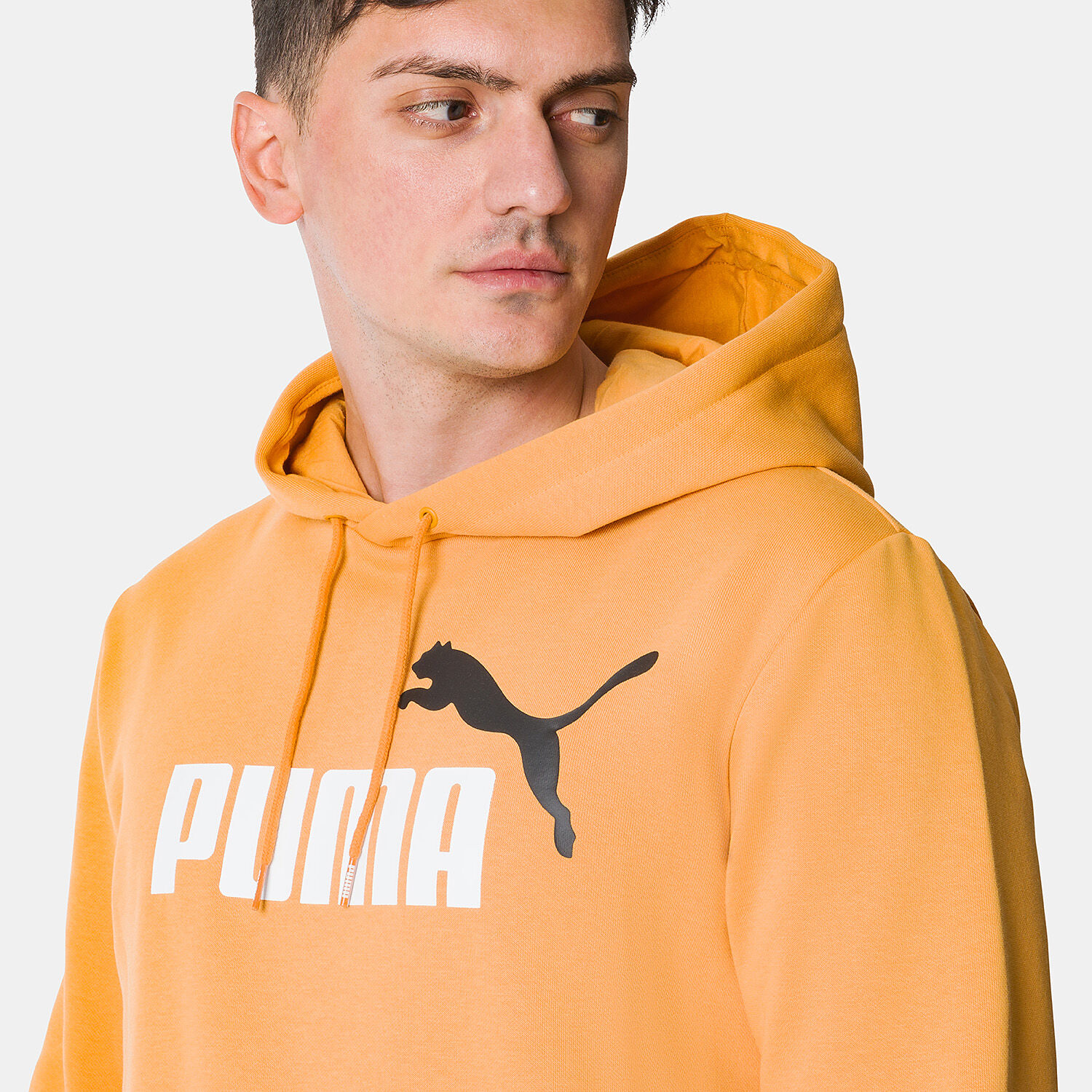 Felpa Puma Essentials Big Logo arancione bianca e nera AW LAB