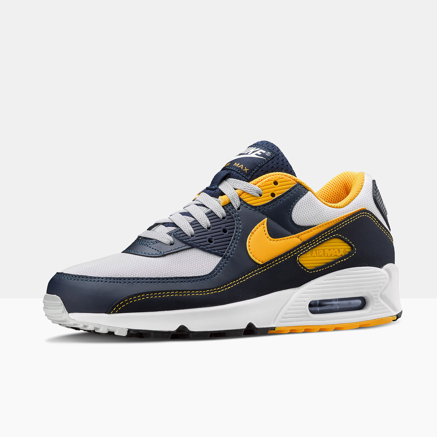 Nike Air Max 90 bianche gialle e blu navy AW LAB