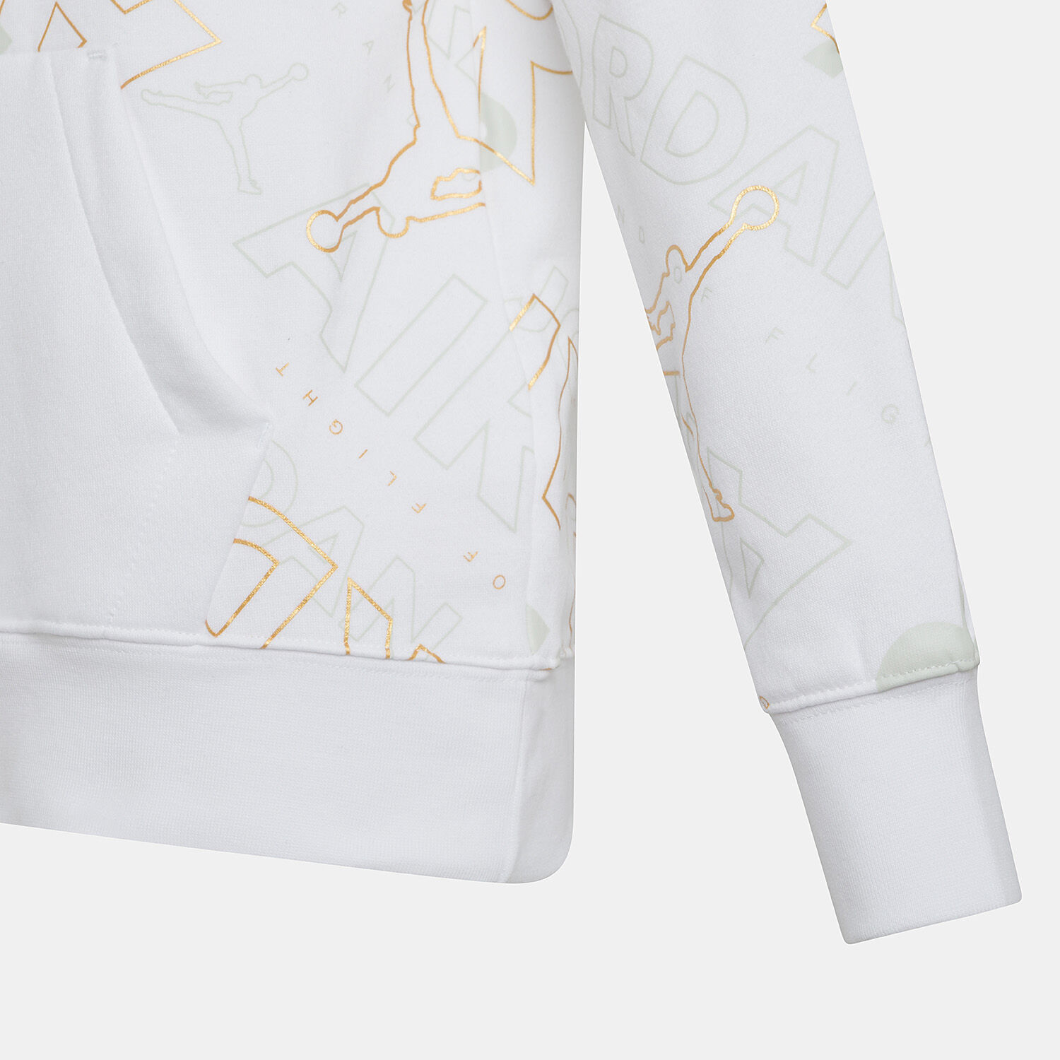 Felpa jordan bianca cheap e oro
