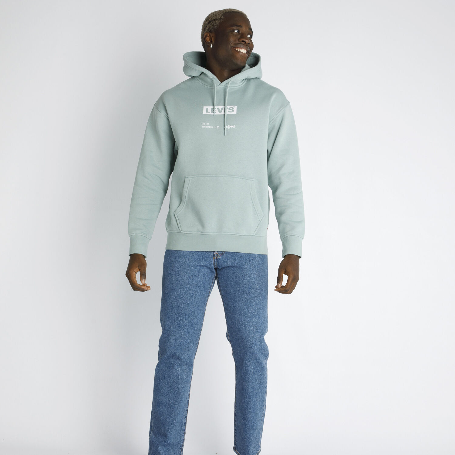 Felpa LEVI S Relaxed Graphic Hoodie verde AW LAB