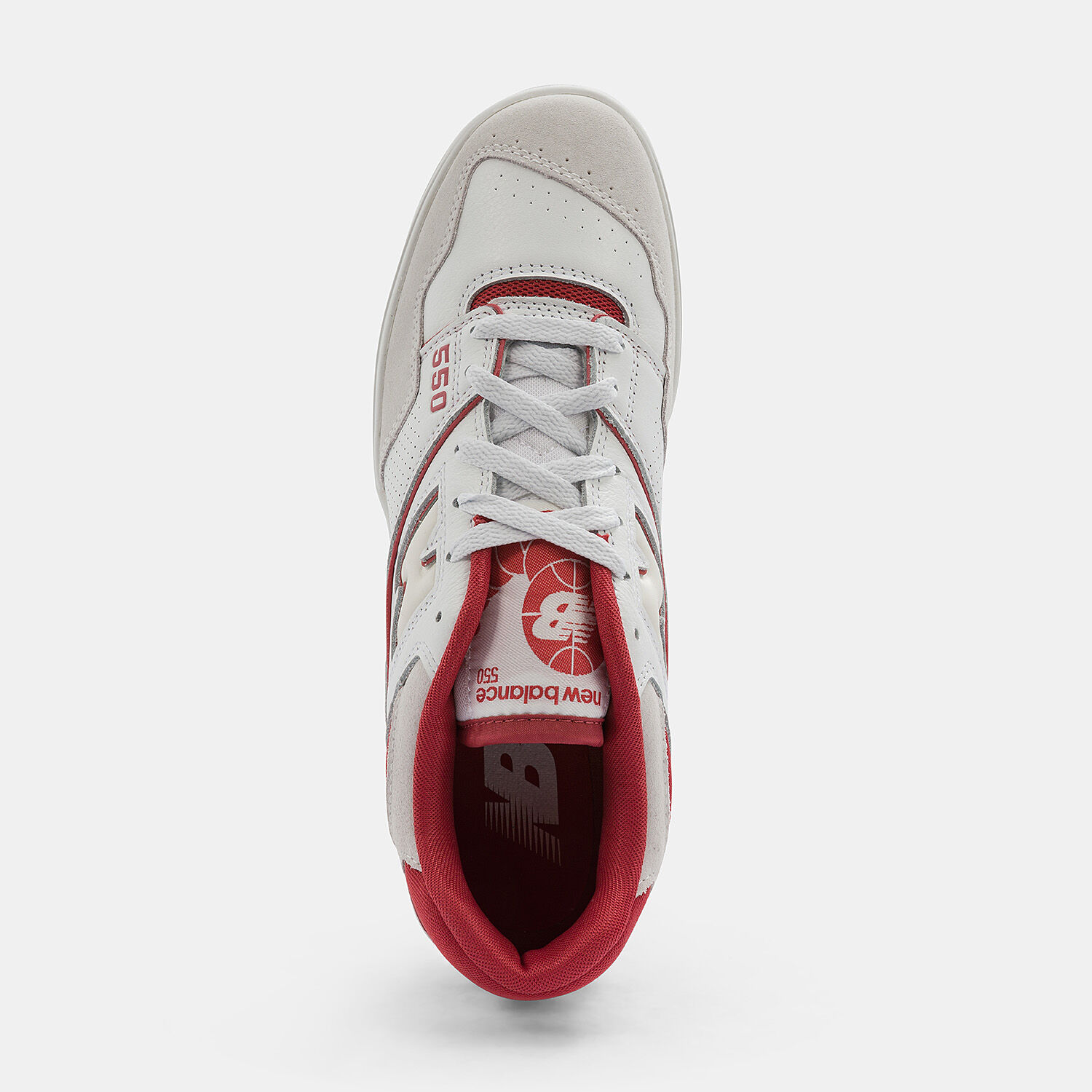 New Balance 550 bianche e rosse AW LAB