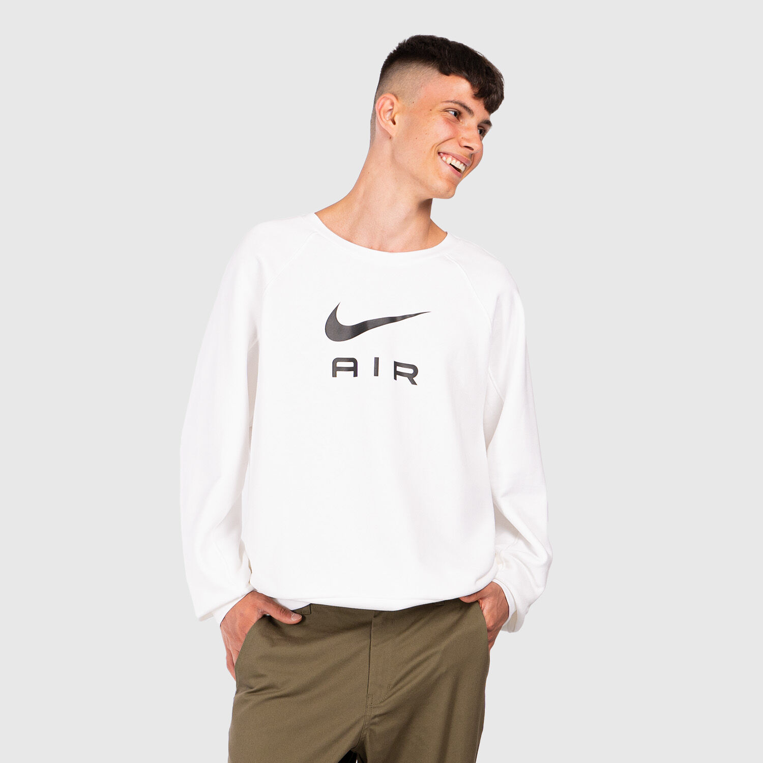 Felpa Nike Sportswear Air bianca e nera AW LAB