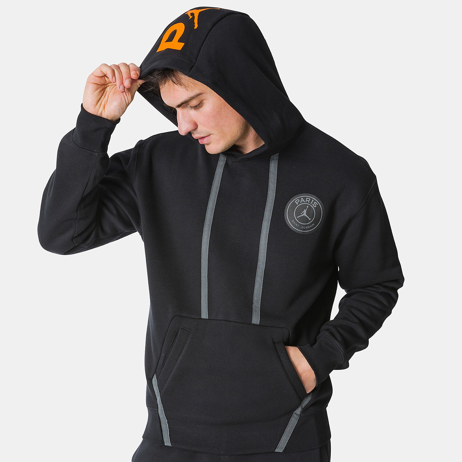 Felpa nike nera new arrivals e arancione
