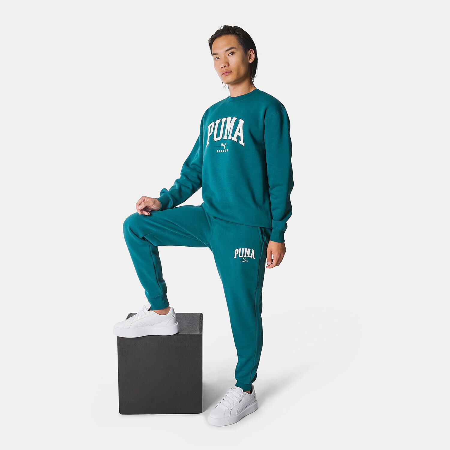 Pantaloni Puma Squad verdi e bianchi AW LAB