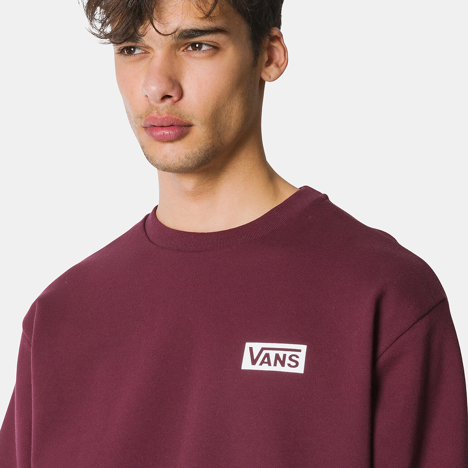 Felpa Vans Relaxed Fit bordeaux e bianca AW LAB