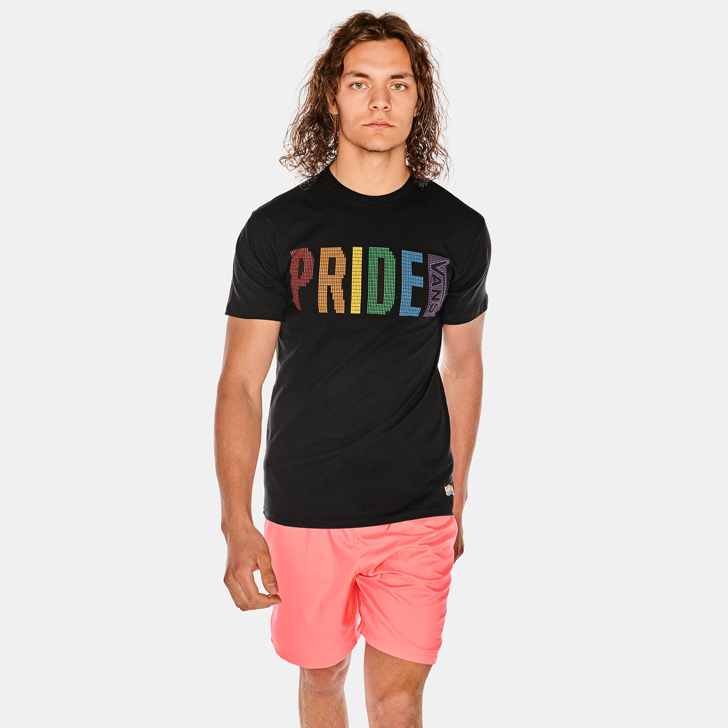 T shirt Vans Pride nera e multicolor AW LAB