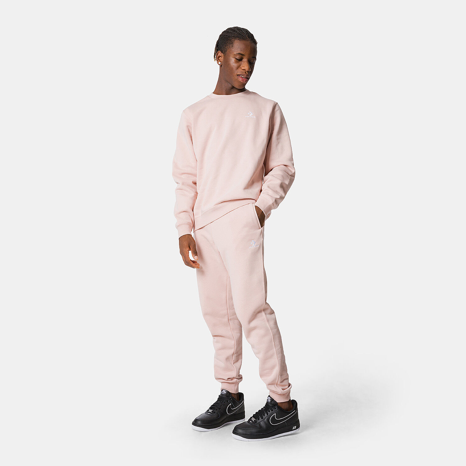 Pantaloni Converse Embroidered Star Chevron rosa AW LAB