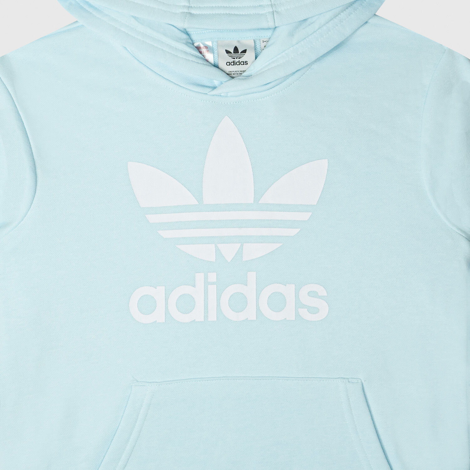 Felpa adidas Trefoil celeste e bianca AW LAB