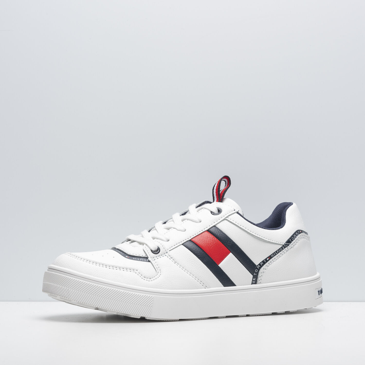 TOMMY HILFIGER LOW CUT LACE BIANCHE RAGAZZO AW LAB