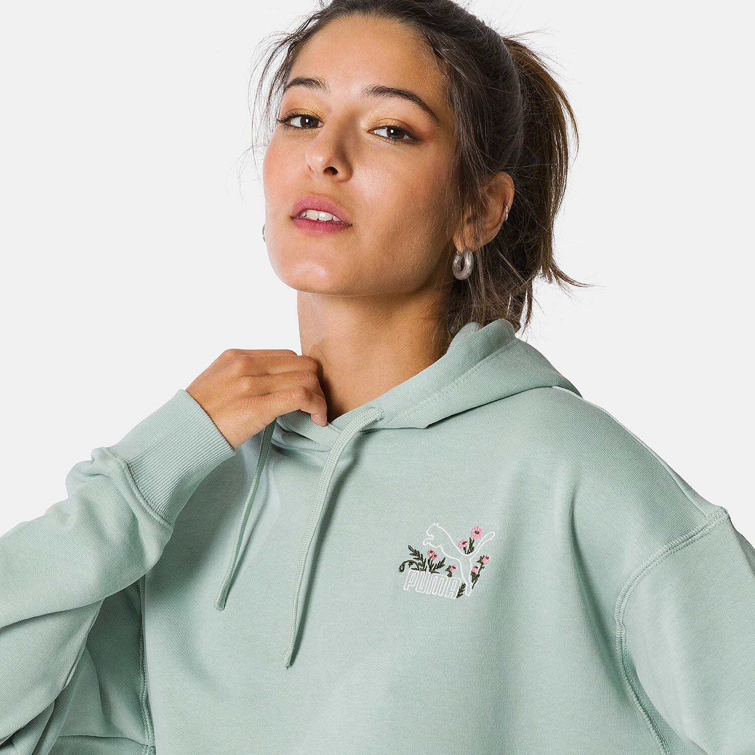 Felpa puma new arrivals verde prezzo