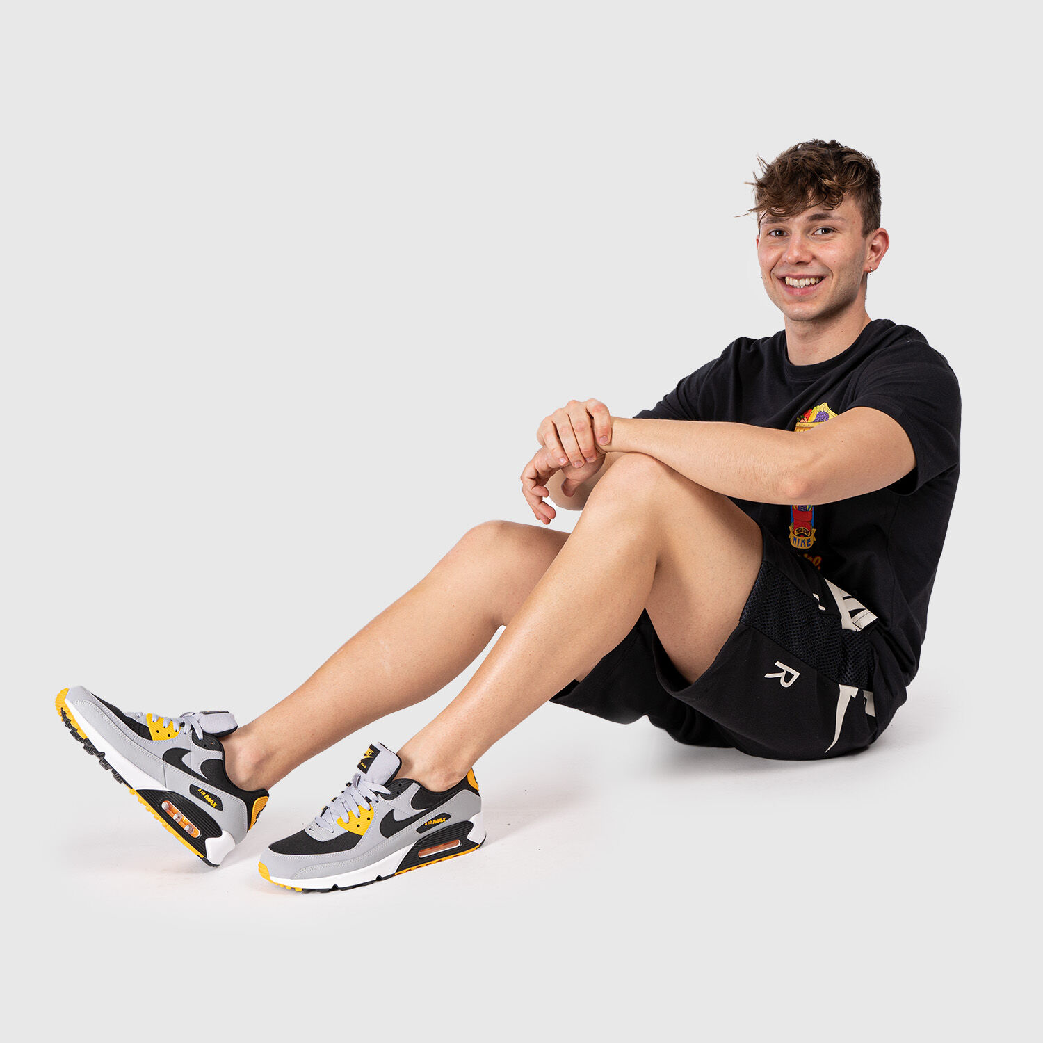 Nike Air Max 90 grigia nera e gialla AW LAB