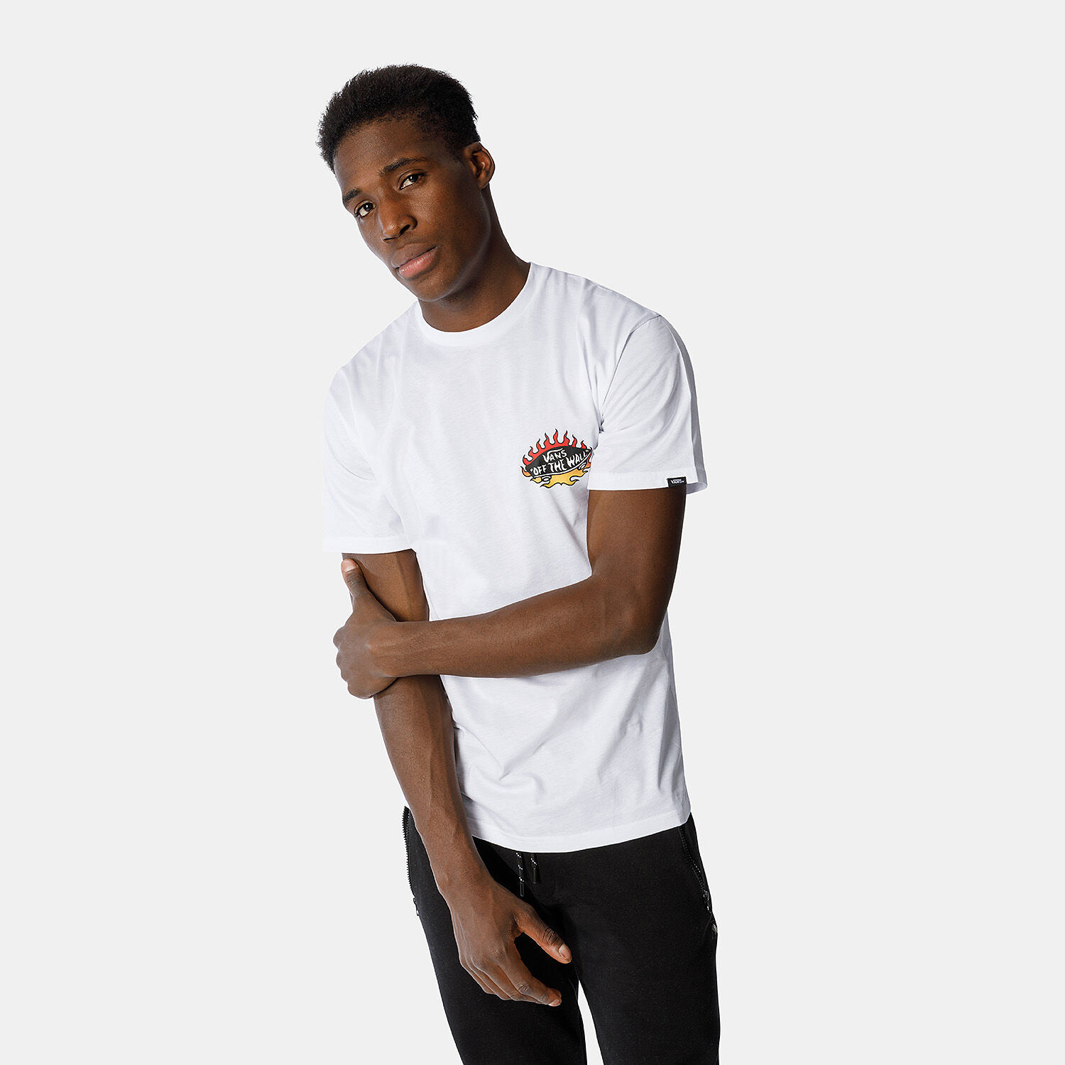 T shirt Vans Fuego Skeleton Logo bianca e multicolor AW LAB