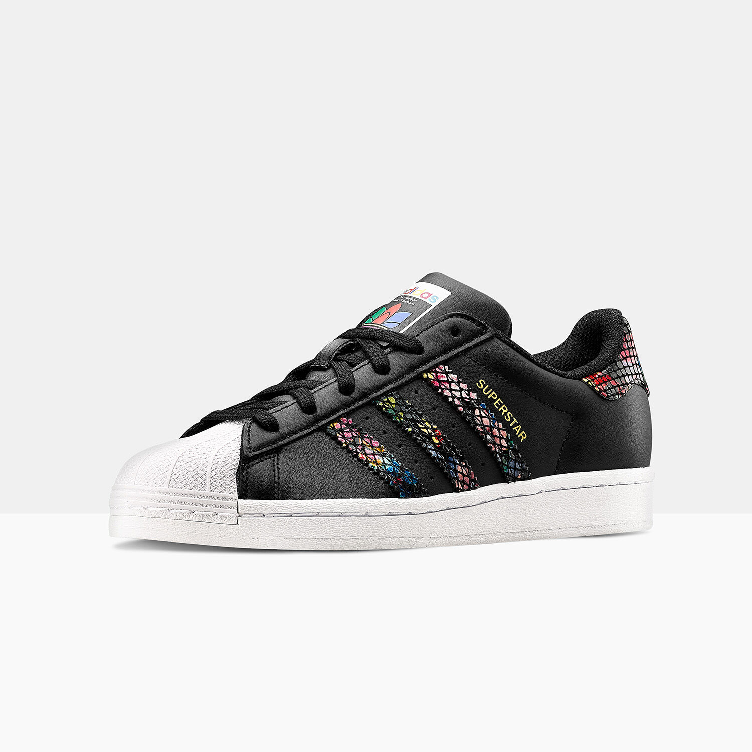 Adidas superstar new arrivals nere arcobaleno