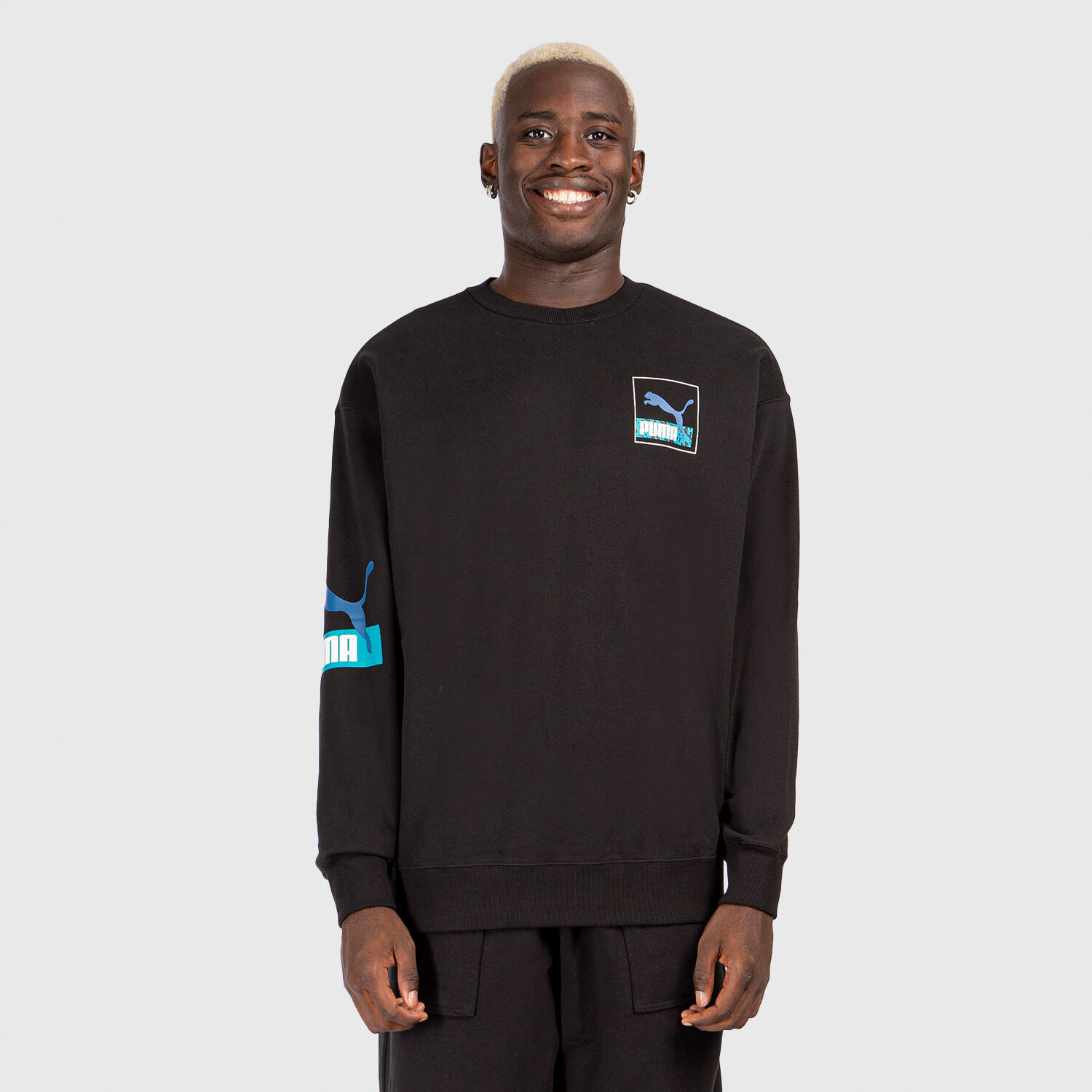 Felpa puma celeste discount