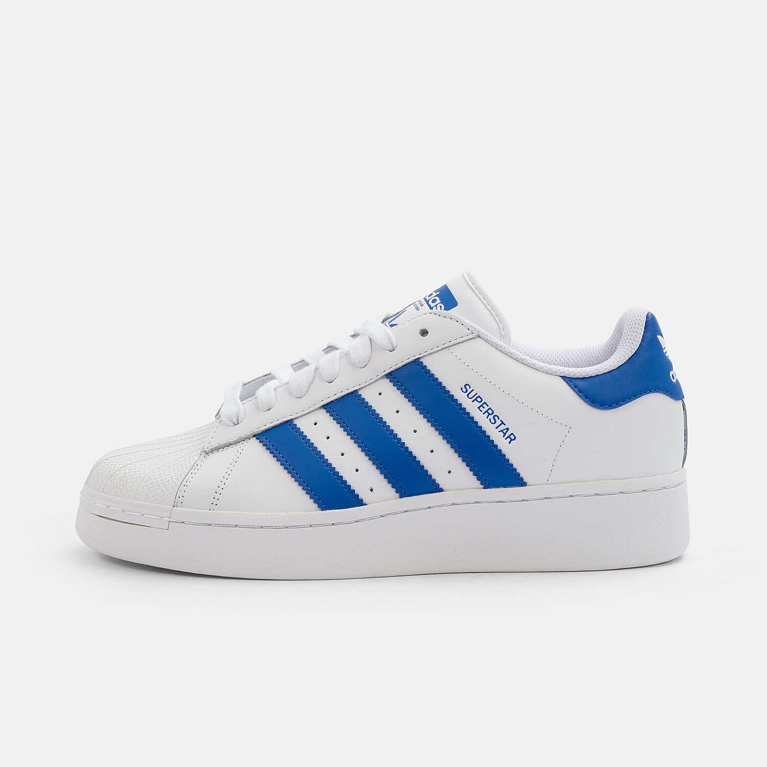 Adidas bianche strisce blu best sale