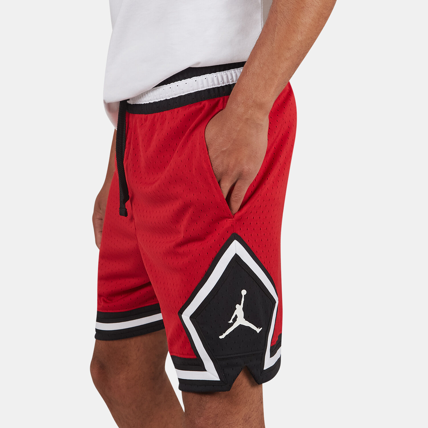 Short Jordan Diamond Dri FIT rosso nero e bianco AW LAB