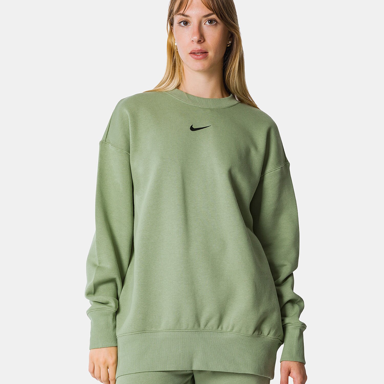 Felpa Nike Sportswear Phoenix Fleece verde e nera AW LAB