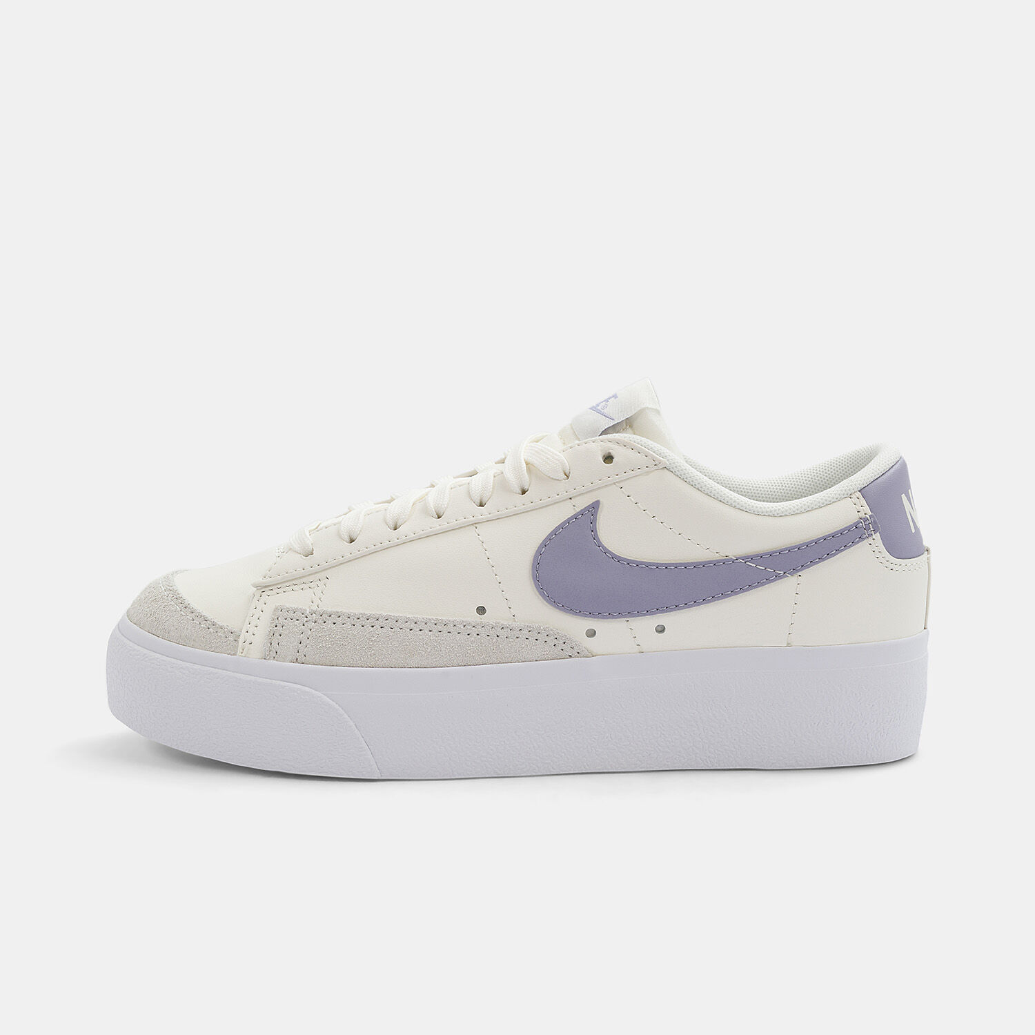 Nike Blazer Low Platform bianche grigie e viola AW LAB